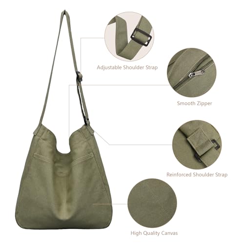 Bolso Hobo de lona para mujeres y hombres miniatura 7