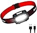 Blukar Stirnlampe USB Wiederaufladbare LED Kopflampe, Wasserdichte Superhell 8 Modi Mini LED Stirnlampen mit Sensor und Rotlicht, Ideal für Joggen, Campen, Angeln, Laufen usw. [inkl. USB Kabel]