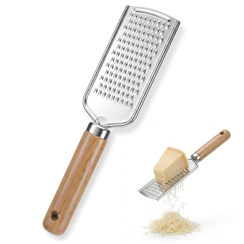 JJUNW Stainless Steel Cheese Grater Cheese Grater Handheld Kitchen-Grater Zester-Grater for Parmesan Lemon Ginger Nutmeg Potato Chocolate and Garlic