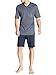 Produktbild CALIDA Herren Relax Streamline Basic pyjamaset korte V-hals Zweiteiliger Schlafanzug, Dark Sapphire, XL