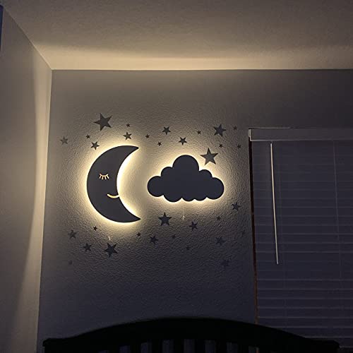 Bugybagy White Cloud Night Light For Nursery - Cloud Shape Battery Operated Led Bedroom Wall Night Light #TOP3