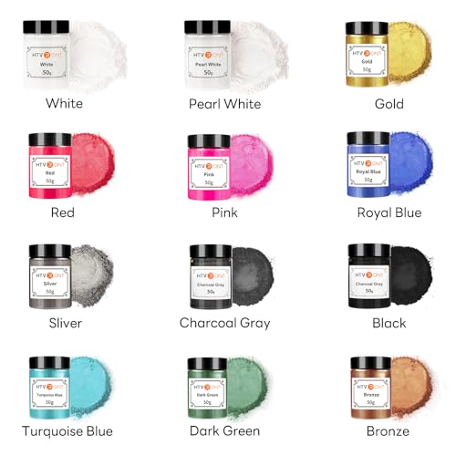 image for HTVRONT Mica Powder for Epoxy Resin - 1.76 oz/50g Pearl White Mica Pow