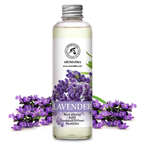 Lavender Reed Diffuser Refill 6.8 Fl Oz - Lavanda Refill - Room Fragrance Diffuser W/Natural Essential Lavender Oil - Reed Diffuser Oil Refill For Spa - Aromatherapy - Home - Bath - Restaurant #TOP1