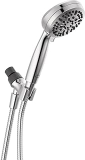 Delta Faucet 5-Setting Handheld Shower Head, Chrome Shower Head with Hose, Showerheads & Handheld Showers, Handheld Shower Heads, Detachable Shower Head, Hand Shower 1.75 GPM, Chrome 75511