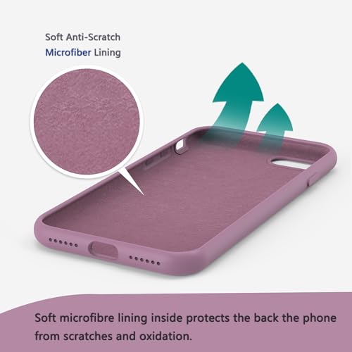 Image of iPhone SE /8 /7 Case Silicone,Soft Microfiber Lining(Black Currant)