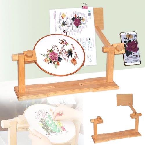 Soporte de punto de cruz ajustable, soporte para marco de bordado, brazo extensible, para proyectos de costura y manualidades