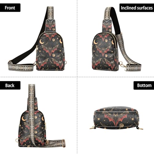 Vintage Rose Floral Leather Crossbody Sling Bag for Women - Chest & Waist Pack3