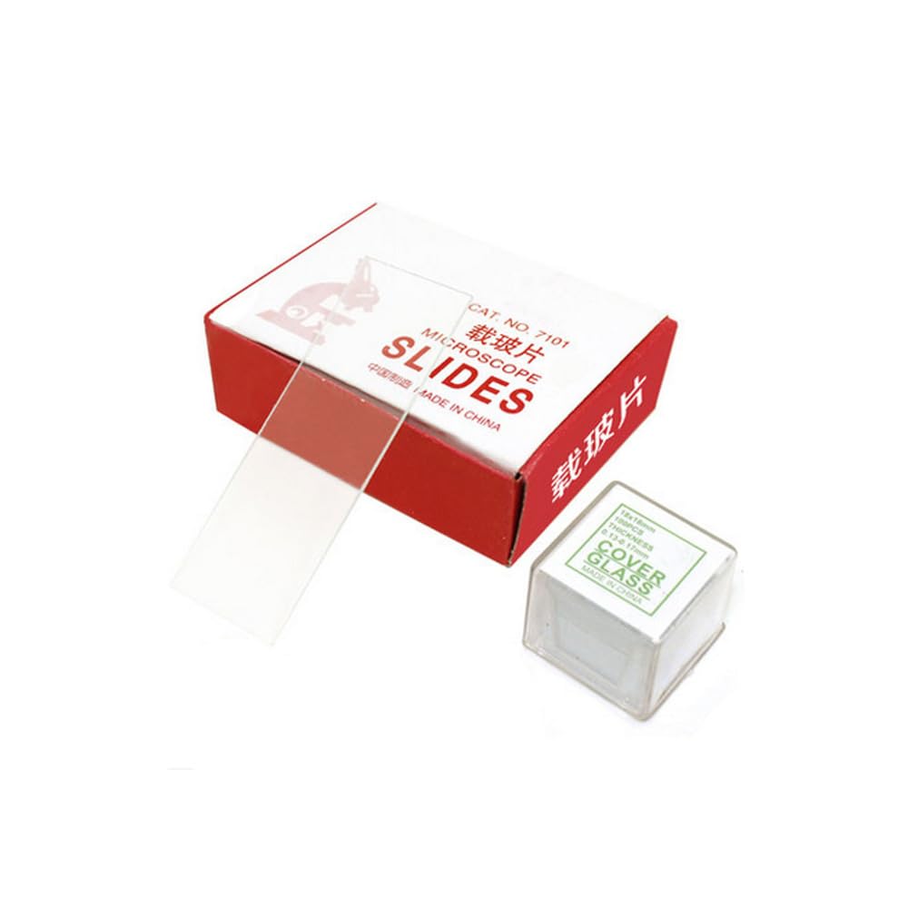 50 portaobjetos de microscopio y 100 cubreobjetos de Vidrio. (Color : 11pcs Specimen Tools)