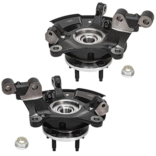 Image of Detroit Axle - Front Steering Knuckle Strut for 2011-2014 Ford Edge, 2011-2015 Lincoln MKX, 2012 2013 Steering Knuckle & Wheel Bearing Hub Strut and Coil Spring Assembly Replacement