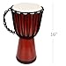 ArtCreativity 16 Inch Wooden Djembe Drum Set with Sticks, Rustic Brown Wood African Drum Design, Fun Musical Instrument for Kids and Adults, Great Gift Idea