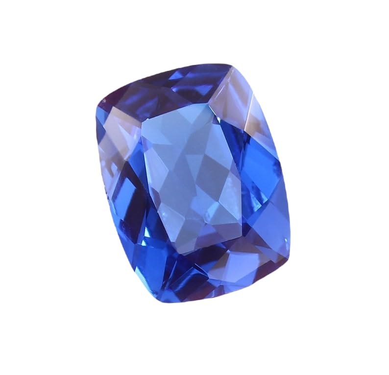 Saphir bleu roi naturel de 16x12mm, une gemme de prestige en forme coussin facetté