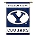 BSI PRODUCTS, INC. - Brigham Young Cougars 2-Sided 28" x 40" Banner with Pole Sleeve - BYU Football, Basketball & Baseball Pride - High Durability for Indoor and Outdoor Use - Great Gift Idea