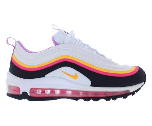 Nike Air Max 97 GS Girls Shoes Size 5.5, Color: White/Laser Orange/Black-Multi-Colored