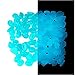ASIBT 500 Pcs Glow in the Dark Stones,Garden Pebbles Rocks for Outdoor, Walkway, Window, Yard Grass, and Fish Tank Decoration（Blue）