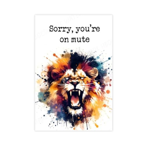 Affiche sur toile animaux pour égayer un bureau sombre ou une chambre blanche