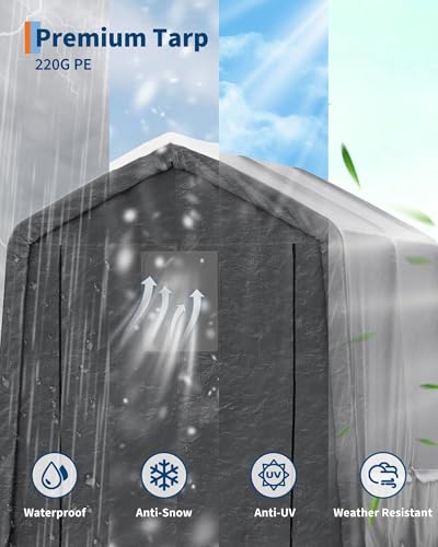 Image of 7X10 ft Heavy-Duty Portable Outdoor Storage Shed