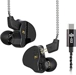Yinyoo – Yinyoo CCZ Melody USB C Kopfhörer, 1DD + 1BA HiFi Ohrhörer, 