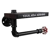 Wooden Bathroom Toilet Paper Holder with Shelf by Your New Normal Industrial Wall Mount Toilet Paper Holder Rustic Toilet Tissue Holder Modern Toilet Paper Wall Holder Washroom and Bathroom Décor