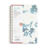 Blue Sky 2025 Weekly and Monthly Planner Calendar, January 2025 - December 2025, 5' x 8', Flexible Frosted Cover, Laminated Tabs, Wirebound, Bakah Blue