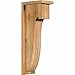 Ekena Millwork COR06X10X26DEL01RWR 6"W x 10"D x 26"H Del Monte Rough Sawn Corbel w/Backplate, Western Red Cedar