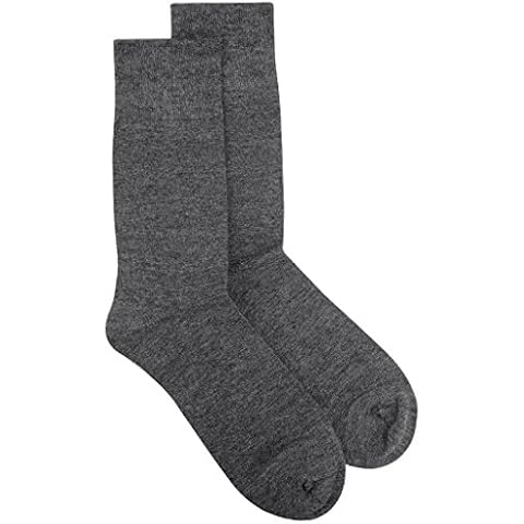 1 Pair of Biagio Solid CHARCOAL GREY Color Men's COTTON Dress SOCKS Cover