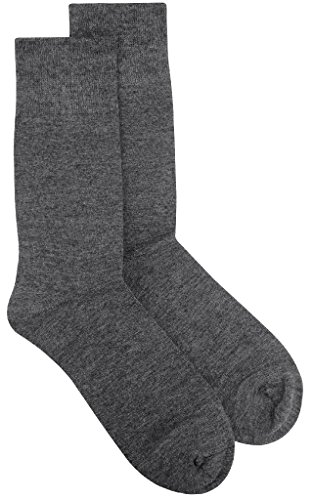 3 Pair of Biagio Solid CHARCOAL GREY Color Men's COTTON Dress SOCKS