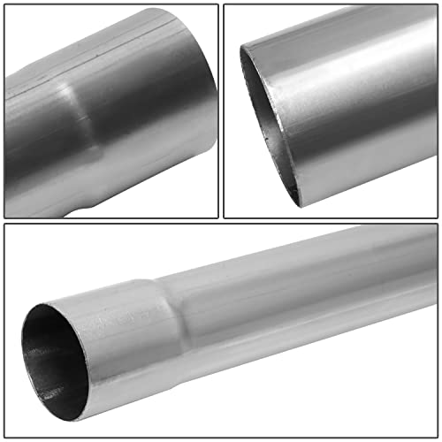 Image of DNA MOTORING ZTL-25RAW-8P 8 Pcs 2.5 Inches Mild Steel DIY Custom Exhaust Tubing Mandrel Bend Pipe Straight & U-Bend Kit, Universal Fit