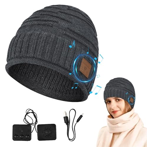 Gorro Com Auscultadores,Gorro Musical de Malha - Sem Fios Para Atividades Ao Ar Livre Caminhada Ski