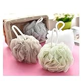 TOGEVAL 4 pezzi Spugna da Bagno Morbida in Rete PE Esfoliante Corpo Pallone Doccia Soffice Resistente Forma per Pulizia Delicata e Profonda Colore Casuale Colore Casuale