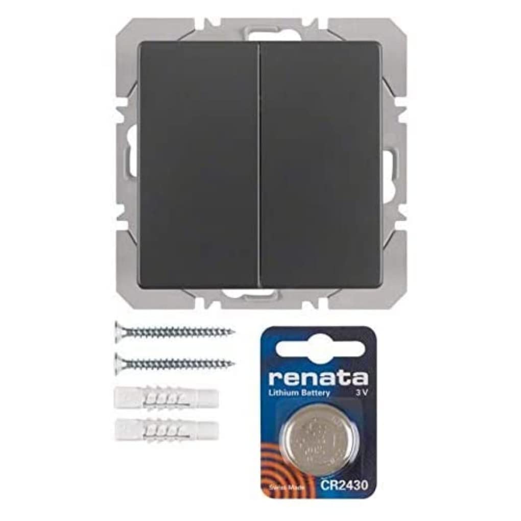 Interrupteur KNX radio quicklink double berker Q.1 pour rénovation