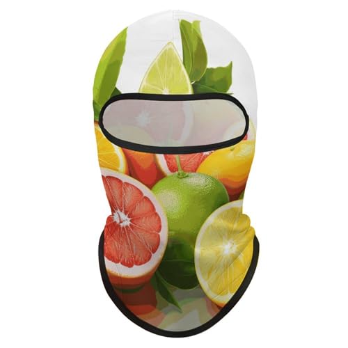 Balaclava para hombre y mujer, máscara para esquiar con diseño de frutas cítricas, cubreboca completo para ciclismo miniatura 7