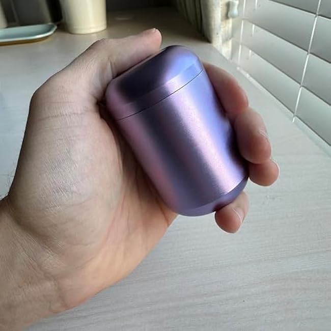 Brando Moon Purple Airtight Jar Storage Case Container Smell Proof - Multi-Use Portable Metal Spice Jar - Easy to Carry and Best Way to Preserve Coffee - 1.8 x 2.8¡±