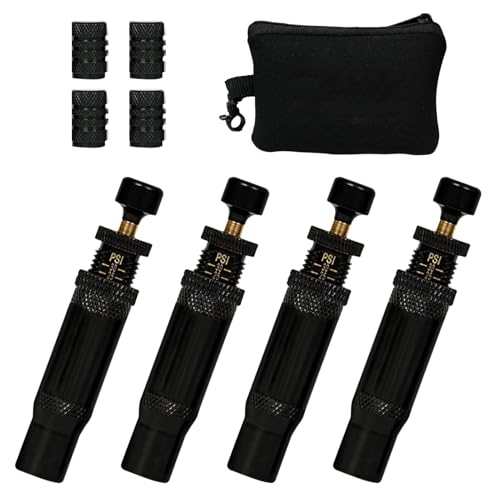 Deflactor Automático De Neumáticos,Desinflador Rápido De Neumáticos - Kit De Válvula Desinfladora Neumáticos Ajustable,(10-30 PSI) Herramienta De Inflado Giratorio 4x4 4 Piezas Auto-Stop Rapid para
