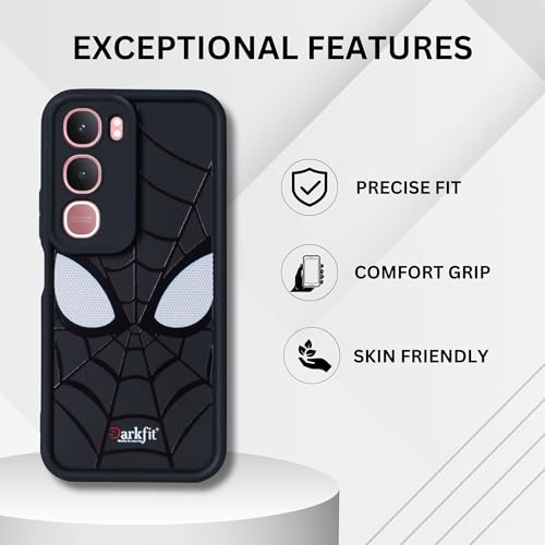Image of DARKFIT Back Case Cover Compatible for Vivo Y31 5G | Silicone Case | Camera & Body Protection| Shock Proof | for Vivo Y31 5G | Color Black