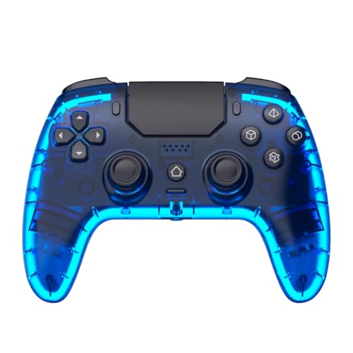 Image of SZDILONG Wireless Controller for PS5 with RGB Light,Compatible with PS5 /Slim /Pro,iOS,MAC,Steam,Android /PC Windows,Support Hall Sticks /Microphone /Dual Vibration /Turbo /Programmable,with 3.5mm Audio Jack