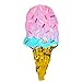 Ice Cream Pinata for Birthday Decorations, Summer Party Supplies (Small, 16.4 x 7.6 x 2.9 In)