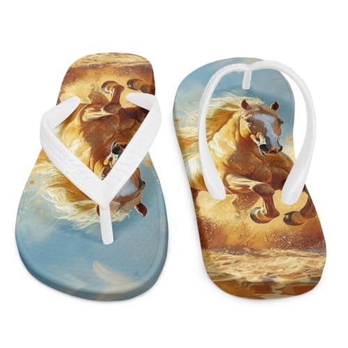 Kids Boys Horse Flip Flops Sandals Non Slip Sport Water Summer Shoes Anti Slip Beach Thong Sandals3