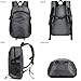 SFIUYDS Small Hiking Backpack 15L Travel Lightweight Hiking Packable Daypack Water-Resistant Foldable Backpacks for Women Men Camping (Grey)