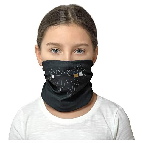 LÄSSIG Multifunkionaler Loop Schal Mund-Nasen-Schutz/Flexi-Loop Kids Beard anthracite Cover
