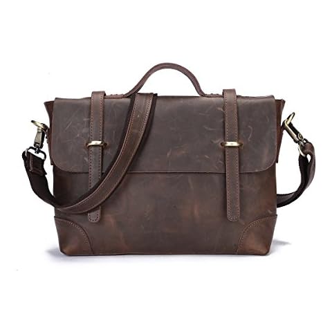 Leisure Fashion Mens Cowhide Handbag Laptop Messenger Bag Briefcase Shoulder Bag Cover