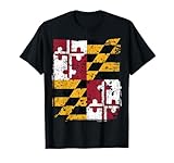 Maryland State Flag, Faded Flag of Maryland T-Shirt T-Shirt