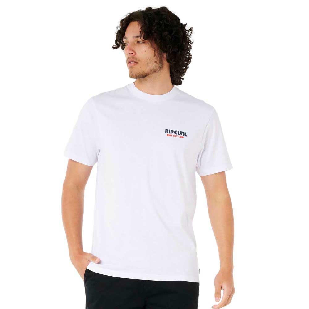 RIP CURL Men's Surf Revival Sunsets Tee T Shirt Top White Size XXL