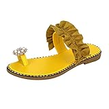✿✿Damen Böhmen Flache Badesandale Sandalen Boho Clip Toe Flip Flop Zehentrenner Schuhe Übergröße Sommerschuhe Strandschuhe Sandalen Damen Sommer Elegant Böhmen Blumen-Perlen Flip-Flop Schuhe Flache Sandalen Schuhe Mode Strandschuhe Zehentrenner Pantoletten Riemchensandalen Damen Sandaletten Sommer Schuhe Knöchelriemchen Sommersandalen Bohemia Plateau Sandaletten Krawatte Sandalen Frauen Outdoor