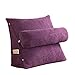Poduszka do czytania w domu, poduszka pod plecy, regulowana poduszka do czytania z tyłu Poduszka do czytania Sofa rozkładana poduszka na krzesło biurowe Poduszka pod szyję,Purple,60X50X20