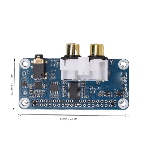 Módulo I2S DAC con Placa de Tarjeta de Sonido de alta fidelidad para RasPi 4B y 5 7