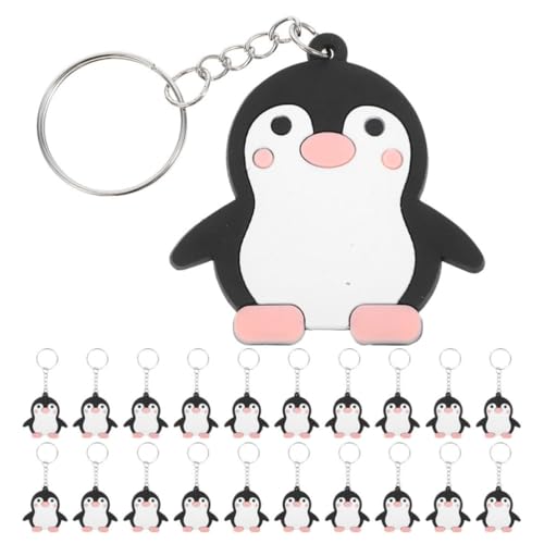 Llaveros de pingüino de dibujos animados con argolla resistente para colgar