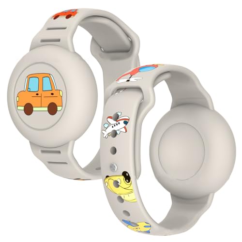 EIHI 1 Pièce Bracelet Enfant pour Airtag Étanche, Bracelet GPS Enfant, Étui de Protection for Airtags, Anti-Rayures, pour Enfants ou Adultes (Voiture)