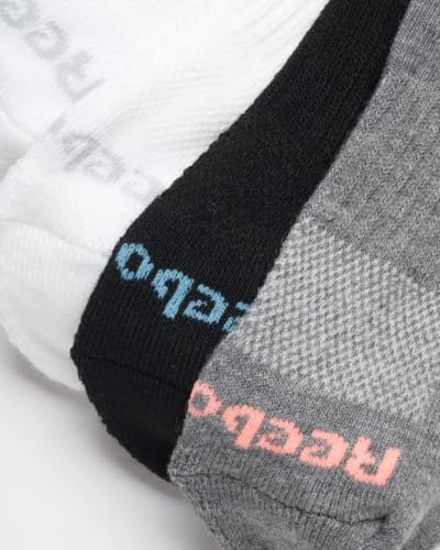 Image of Reebok Womens Low Cut Socks 6 Pack Lightweight Performance Athletic Socks | Performance Stretch, Lightweight and Breathable Toe Seam with Arch Support