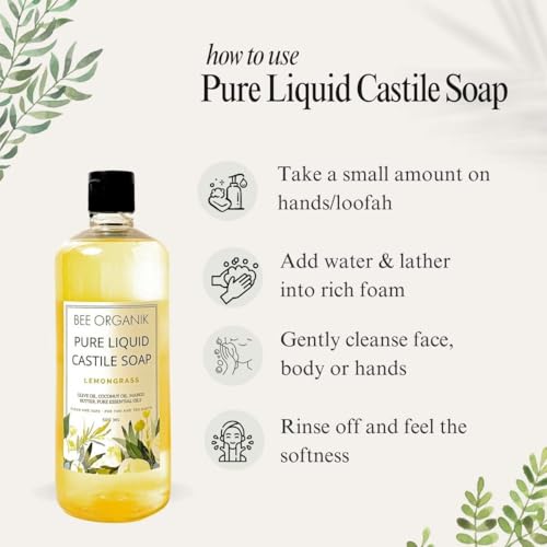 Image of Lemongrass Liquid Castile Soap 300ml