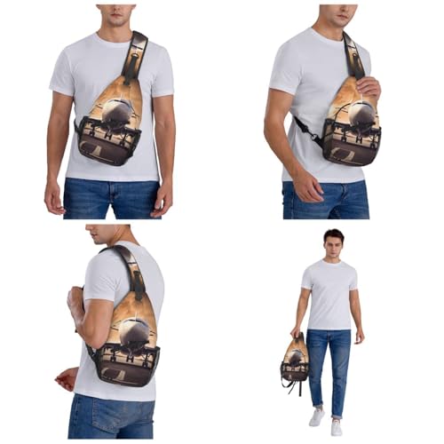 Sling Backpack Crossbody Sling Bag Airplane Chest Bag Daypack miniatura 6